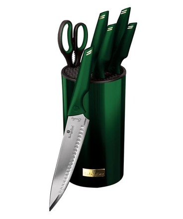 Sada nožů Berlingerhaus BH-2794 nerez 7 ks Emerald Collection ve stojanu