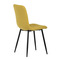 Moderní jídelní židle Autronic Jídelní židle, potah žlutá látka, kovová čtyřnohá podnož, černý mat (CT-281 YEL2) (9)
