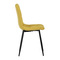 Moderní jídelní židle Autronic Jídelní židle, potah žlutá látka, kovová čtyřnohá podnož, černý mat (CT-281 YEL2) (10)