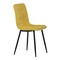 Moderní jídelní židle Autronic Jídelní židle, potah žlutá látka, kovová čtyřnohá podnož, černý mat (CT-281 YEL2) (11)