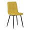 Moderní jídelní židle Autronic Jídelní židle, potah žlutá látka, kovová čtyřnohá podnož, černý mat (CT-281 YEL2) (12)