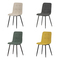 Moderní jídelní židle Autronic Jídelní židle, potah žlutá látka, kovová čtyřnohá podnož, černý mat (CT-281 YEL2) (13)