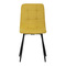 Moderní jídelní židle Autronic Jídelní židle, potah žlutá látka, kovová čtyřnohá podnož, černý mat (CT-281 YEL2) (1)