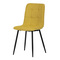 Moderní jídelní židle Autronic Jídelní židle, potah žlutá látka, kovová čtyřnohá podnož, černý mat (CT-281 YEL2) (2)