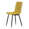 Moderní jídelní židle Autronic Jídelní židle, potah žlutá látka, kovová čtyřnohá podnož, černý mat (CT-281 YEL2) (3)
