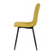 Moderní jídelní židle Autronic Jídelní židle, potah žlutá látka, kovová čtyřnohá podnož, černý mat (CT-281 YEL2) (4)