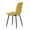 Moderní jídelní židle Autronic Jídelní židle, potah žlutá látka, kovová čtyřnohá podnož, černý mat (CT-281 YEL2) (5)