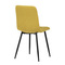 Moderní jídelní židle Autronic Jídelní židle, potah žlutá látka, kovová čtyřnohá podnož, černý mat (CT-281 YEL2) (8)