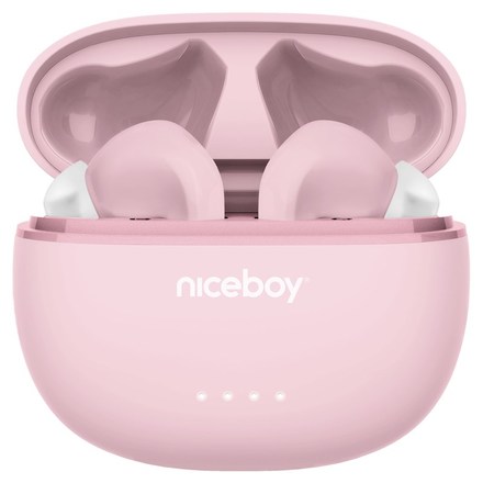 Sluchátka do uší Niceboy HIVE Pins ANC 3 - růžová
