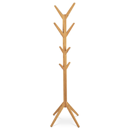 Věšák Autronic Věšák dřevěný stojanový, masiv bambus, přírodní odstín, výška 176 cm (DR-N191 NAT)