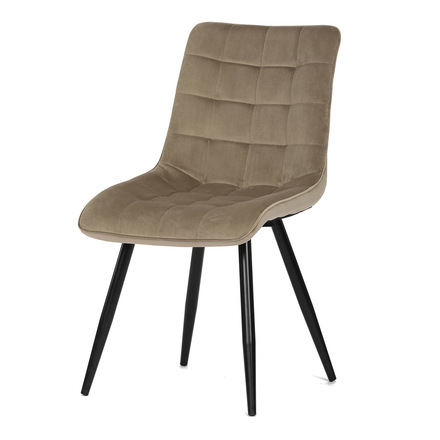 Moderní jídelní židle Autronic Židle jídelní, cappucino samet, nohy černá kov (CT-384 CAP4)