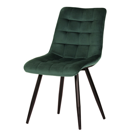 Moderní jídelní židle Autronic Židle jídelní, zelený samet, nohy černá kov (CT-384 GRN4)
