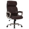 Kancelářská židle Autronic Kancelářská židle, tmavě hnedá koženka, plast v barvě champagne, kolečka pro tvrdé podlahy (KA-Y284 BR) (2)