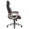 Kancelářská židle Autronic Kancelářská židle, tmavě hnedá koženka, plast v barvě champagne, kolečka pro tvrdé podlahy (KA-Y284 BR) (3)