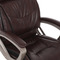 Kancelářská židle Autronic Kancelářská židle, tmavě hnedá koženka, plast v barvě champagne, kolečka pro tvrdé podlahy (KA-Y284 BR) (7)
