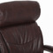 Kancelářská židle Autronic Kancelářská židle, tmavě hnedá koženka, plast v barvě champagne, kolečka pro tvrdé podlahy (KA-Y284 BR) (8)