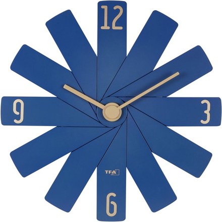 Nástěnné hodiny TFA 60.3020.06 CLOCK IN THE BOX, modré