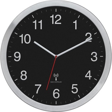 Nástěnné hodiny TFA 60.3545.01, černo-stříbrné