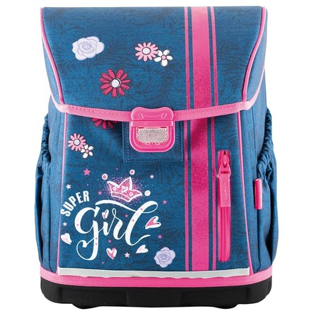 Školní aktovka Hama pro prvňáčky NEW GENERATION Jeans Girl - modrá/ růžová