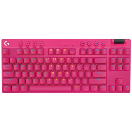 Počítačová klávesnice Logitech Gaming G PRO X TKL Lightspeed, US - růžová