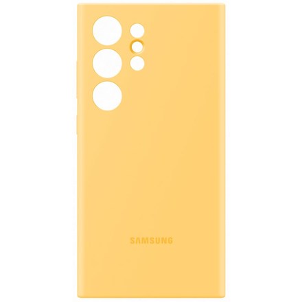 Kryt na mobil Samsung Silicone na Galaxy S24 Ultra - žlutý