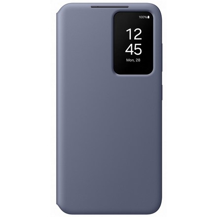 Pouzdro na mobil flipové Samsung Smart View na Galaxy S24 - fialové
