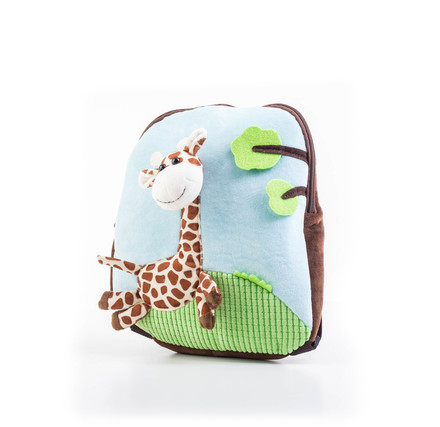 Dětský batoh G21 Batoh s plyšovou žirafou, modrý