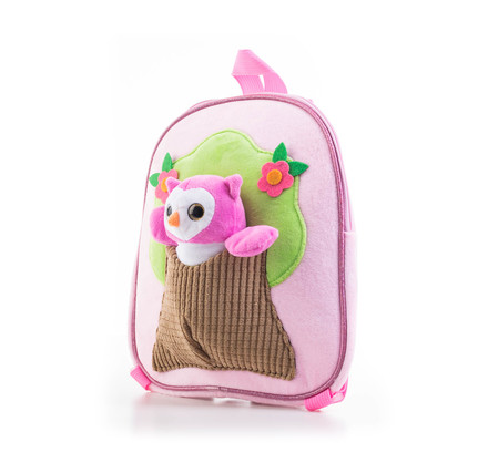 Dětský batoh G21 Batoh s plyšovou sovičkou, růžový