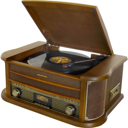 Radiopřijímač s CD/ DAB+ Soundmaster NR565, retro