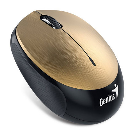 Bezdrátová počítačová myš Genius NX-9000BT / optická / 3 tlačítka / 1200dpi - zlatá