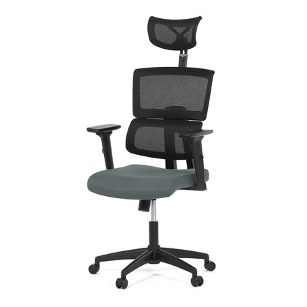 Kancelářská židle Autronic Kancelářská židle, potah šedá látka a černá síťovina MESH, houpací mech. (KA-B1025 GREY)