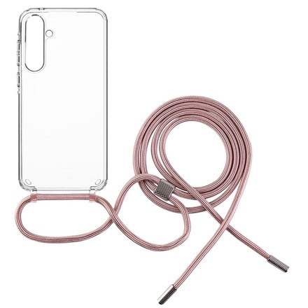 Pouzdro na mobil Fixed PureNeck Galaxy A55 5G, růžová