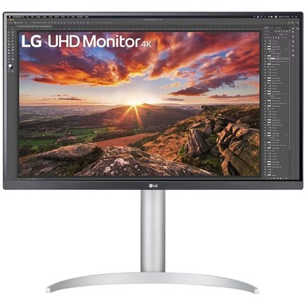 LED monitor LG 27UP85NP-W - stříbrný/ bílý