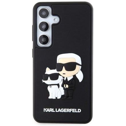 Kryt na mobil Karl Lagerfeld 3D Rubber Karl and Choupette na Samsung Galaxy S24 - černý