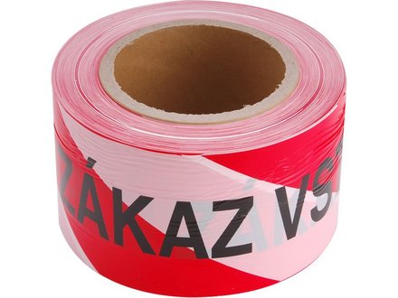 Páska výstražná Extol Craft (9568) červeno-bílá ZÁKAZ VSTUPU, 75mm x 250m, PE