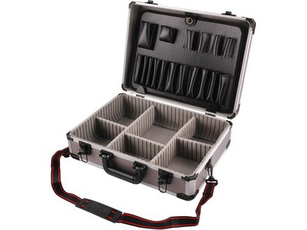 Kufr na nářadí hlíníkový Extol Craft (9700) kufr na nářadí hlíníkový, 450x330x150mm, šedá barva