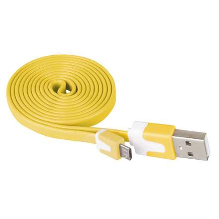 USB kabel Emos USB 2.0 A/M - micro B/M 1m žlutý
