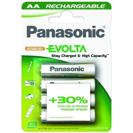 Nabíjecí tužkové baterie Panasonic Evolta AA, HR6, 1900mAh, blistr 2ks